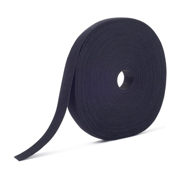 Cable Tie, VELCRO, 25 yd, 0.75 in W, Black
